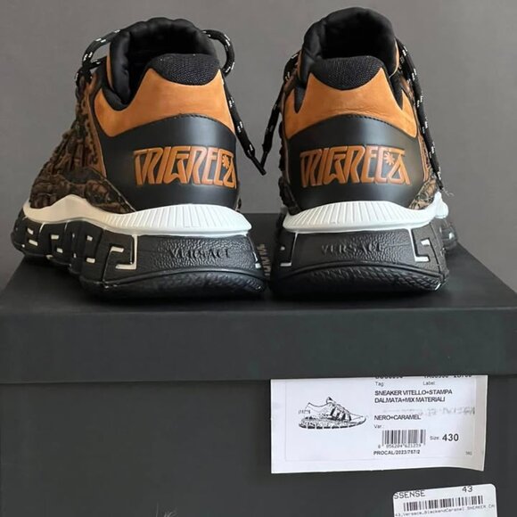 Versace Sneaker Vitello Stampa Dalmata Mix Material - Picture 11 of 12